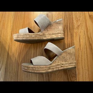 Franco Sarto Fiore Cork Wedge Sandals 9